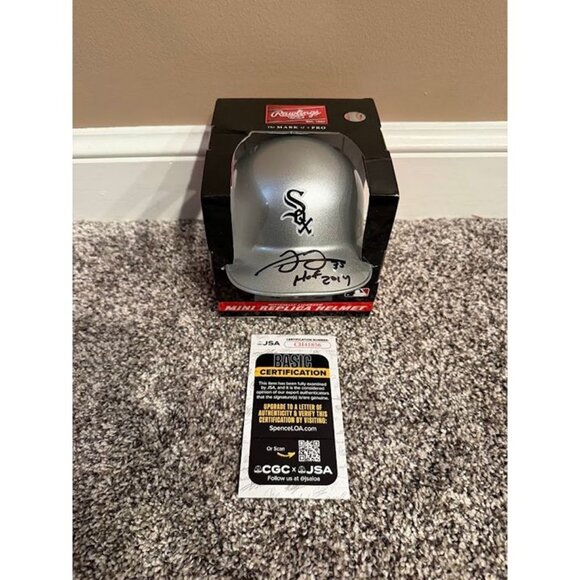 Frank Thomas signed "HOF 2014" autographed Chicago White Sox mini helmet JSA - Picture 1 of 3